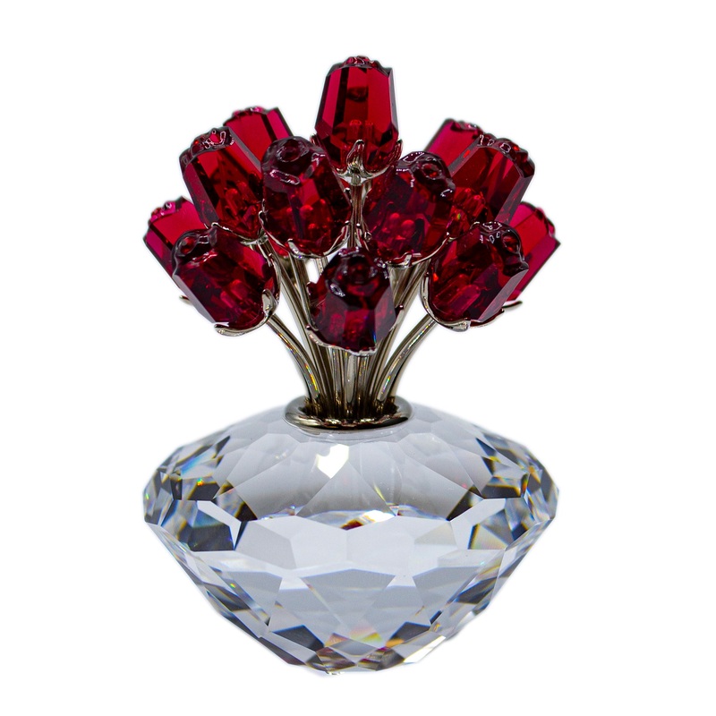 Swarovski Figurine: 283394 Vase of Red Roses