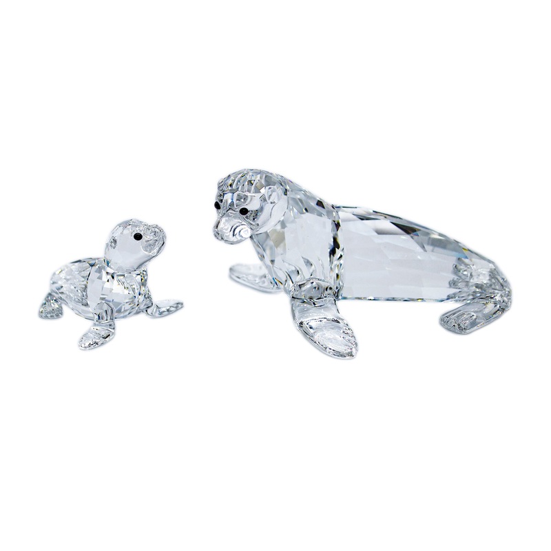 Swarovski Figurine: 5275796 Sea Lion Mother with Baby