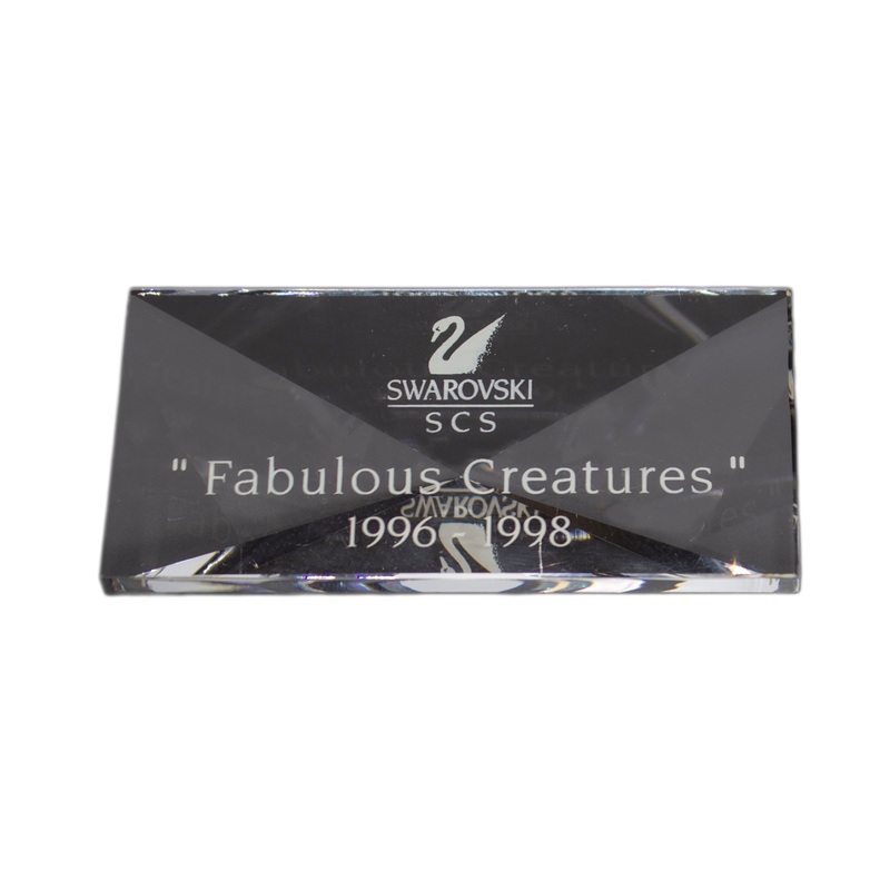 Swarovski Figurine: 5421 Title Plaque Fabulous Creatures