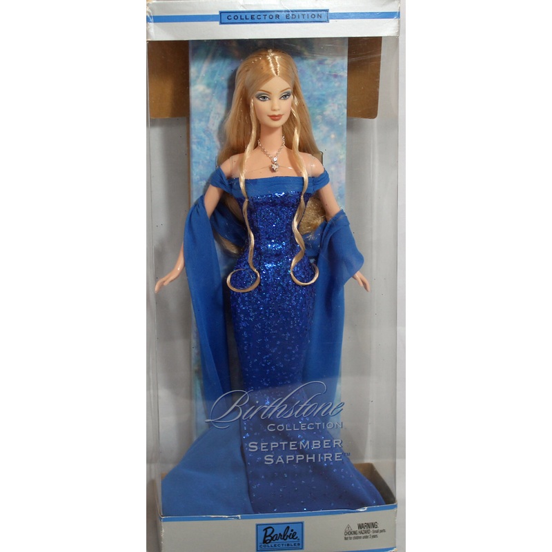 2002 September Sapphire Birthstone Blonde Barbie (B2394)