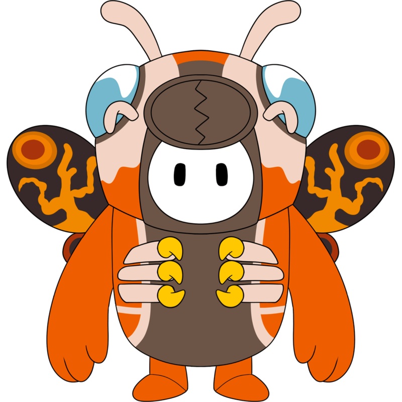 Mothra x Fall Guys Plush (9in)