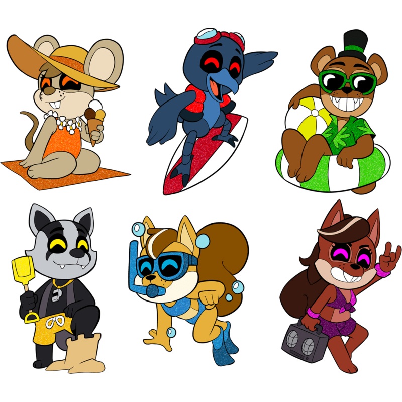 Popgoes Beach Pin Set
