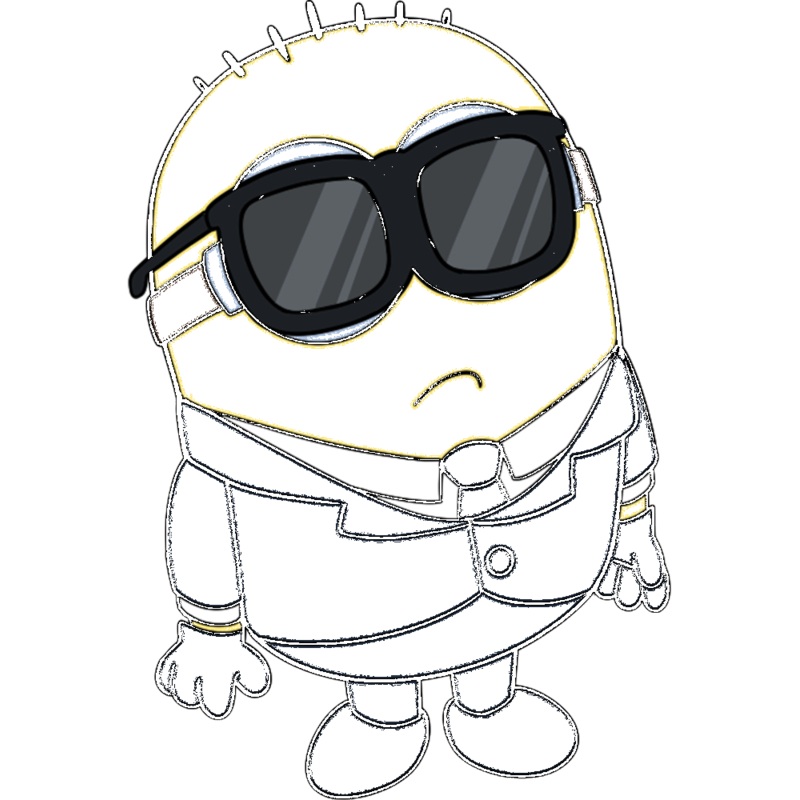 Sunglasses Suit Minion Pin