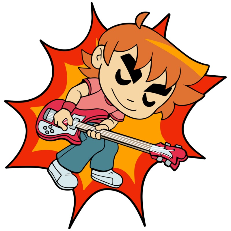 Scott Playing Guitar Pin