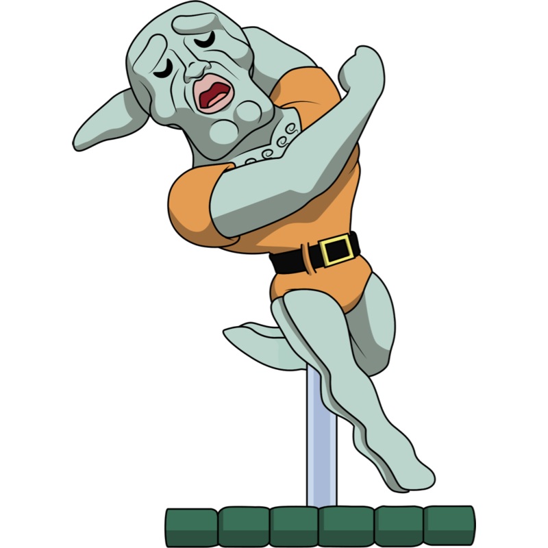 Falling Handsome Squidward