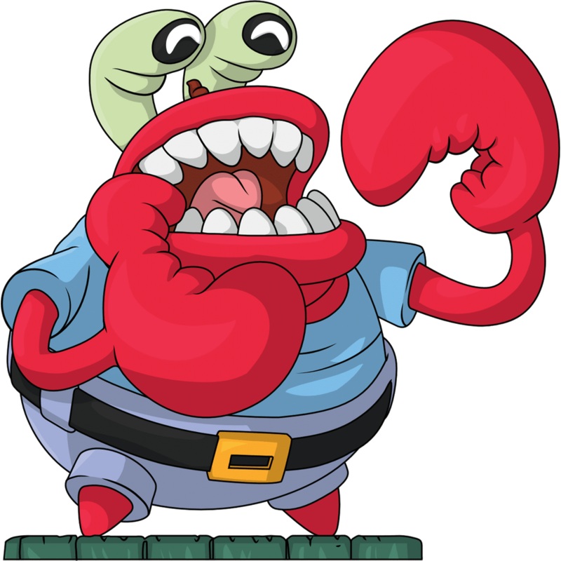Choking Mr. Krabs