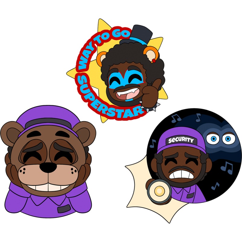 CoryxKenshin x FNAF Pin Set