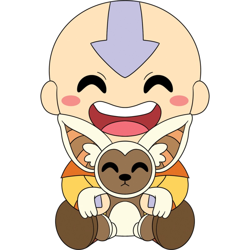 Aang and Momo Sit Plush (1ft)
