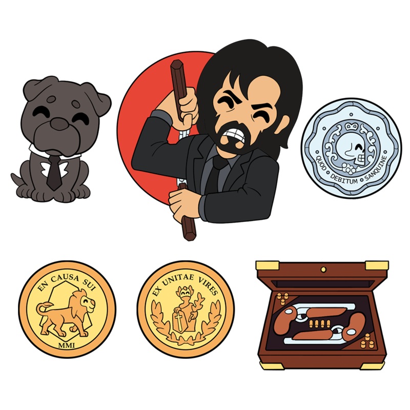 John Wick Pin Set