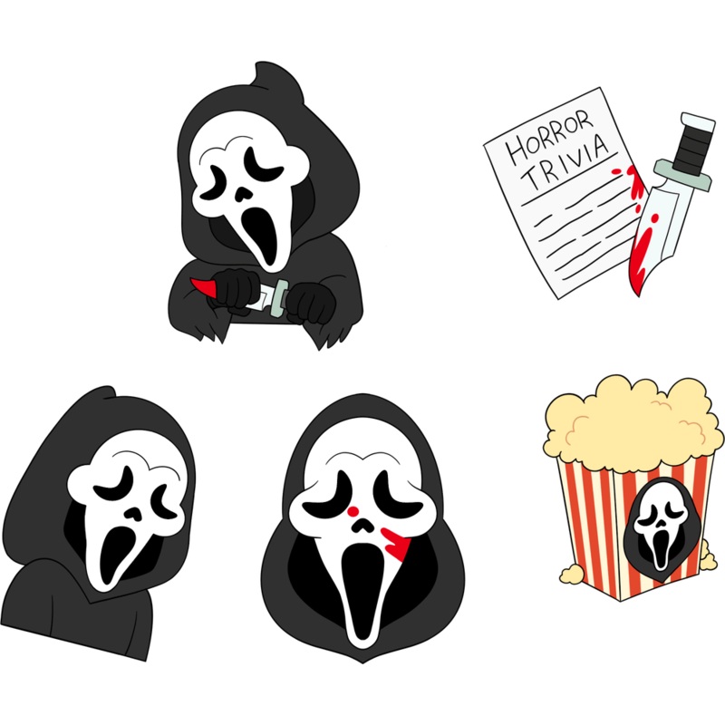 Ghost Face Pin Set 2