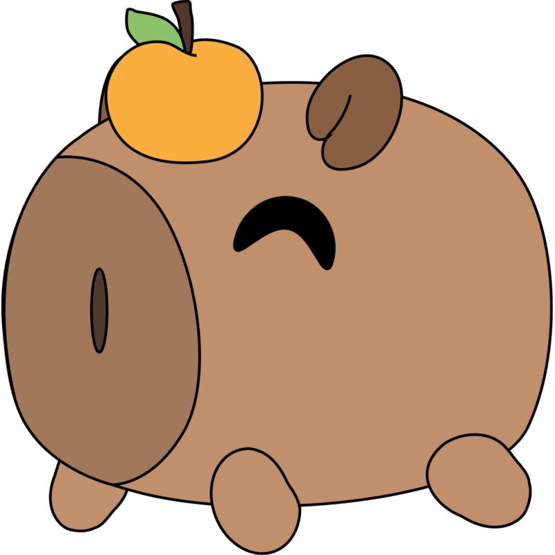 Capybara Yuzu Stickie (6in)
