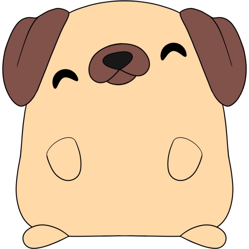 Dude Dans Pug Stickie (6in)