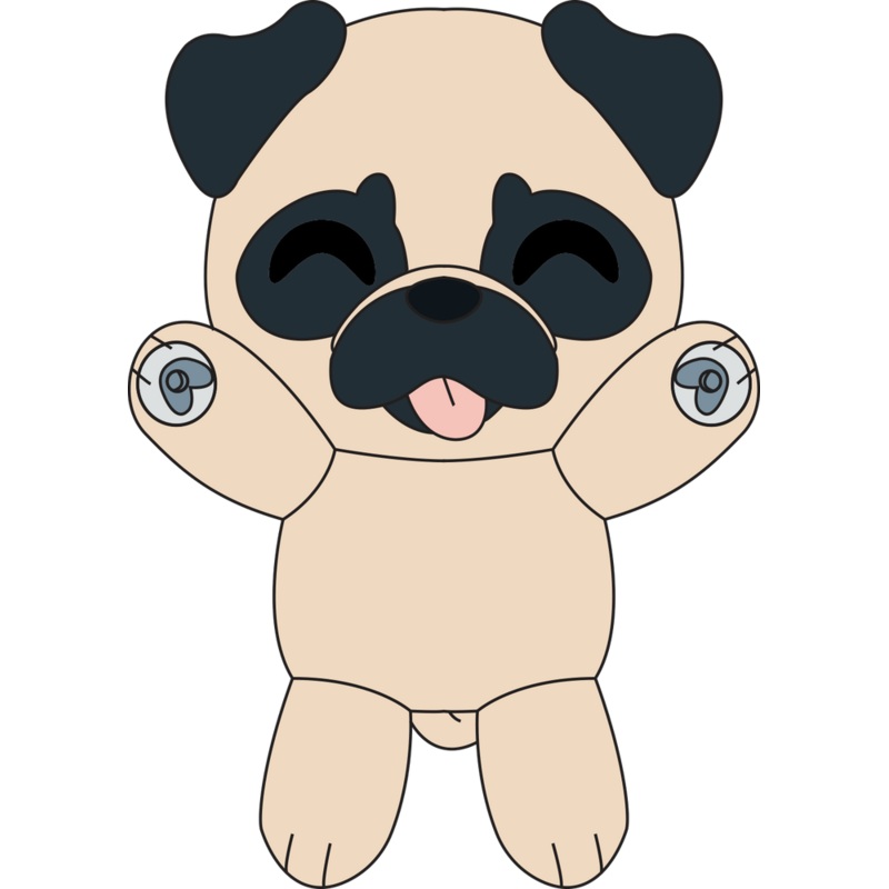 Pug Splatt Plush (9in)