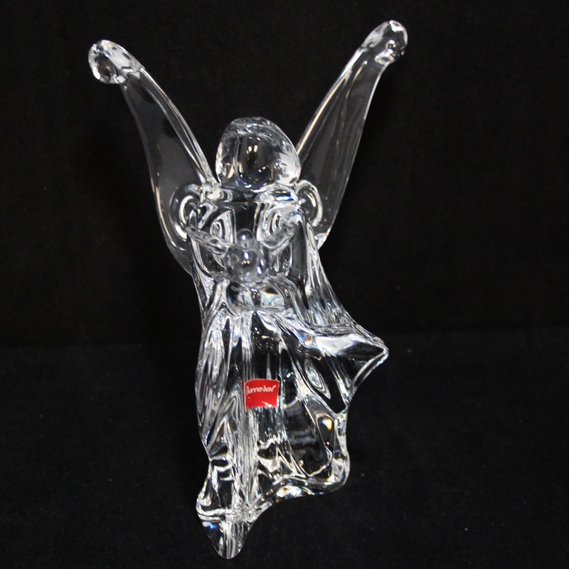 Baccarat Figurine: Angel with Dove - Signed