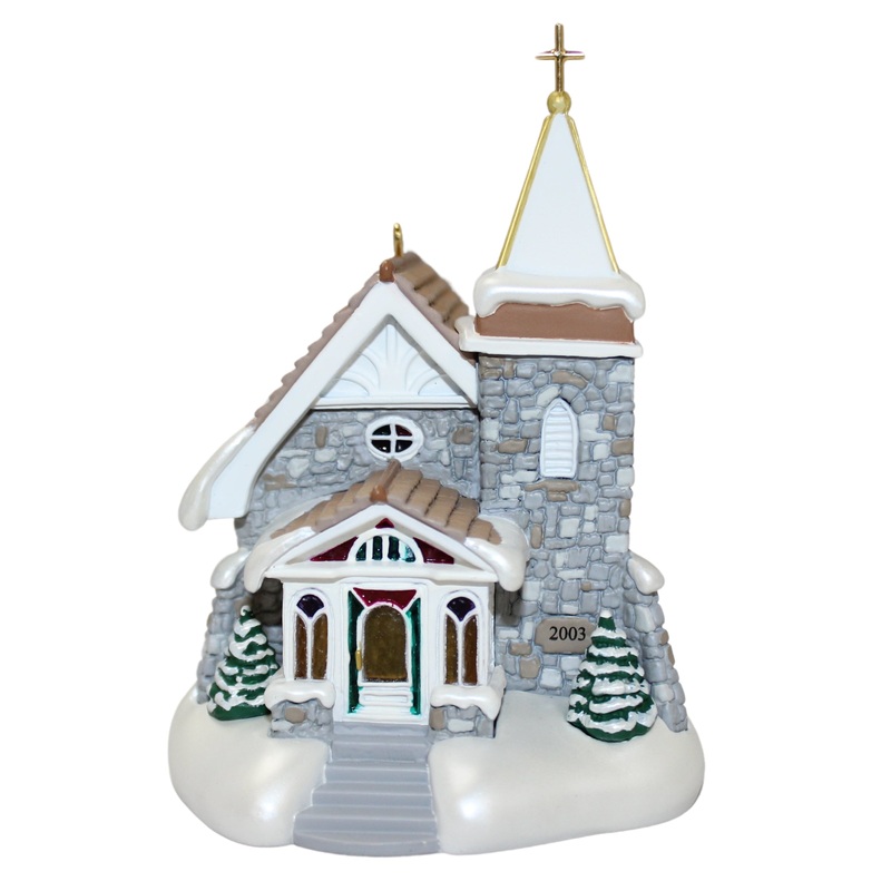 Hallmark Ornament: 2003 Fieldstone Church | QX7429