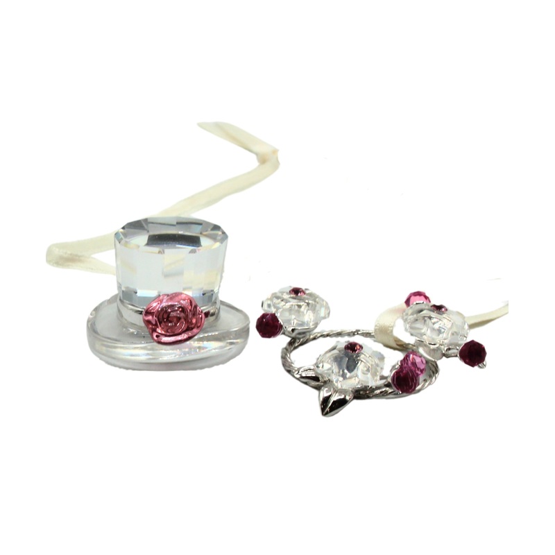 Swarovski Ornament: 624579 Top Hat & Flower Garland