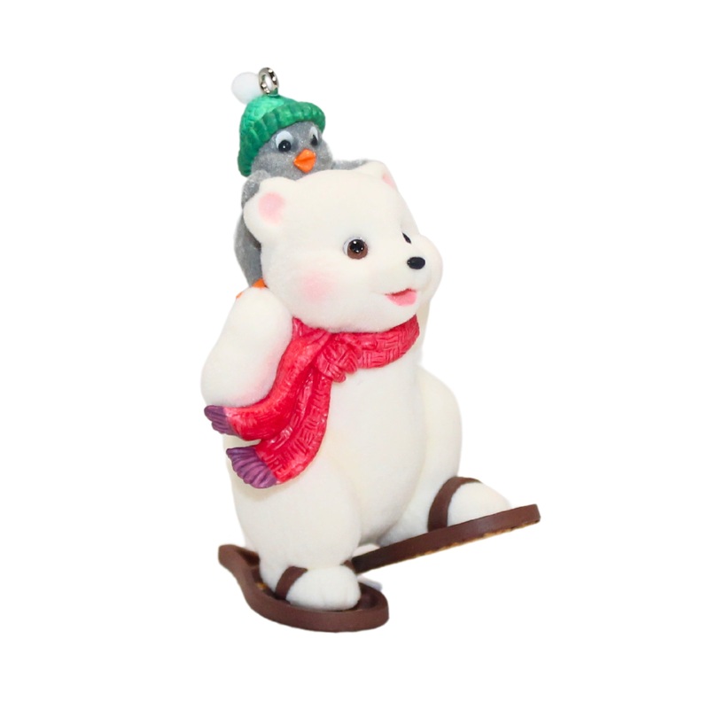 Hallmark Ornament: 2003 Snowshoe Taxi | QX8227 | Snowball and Tuxedo