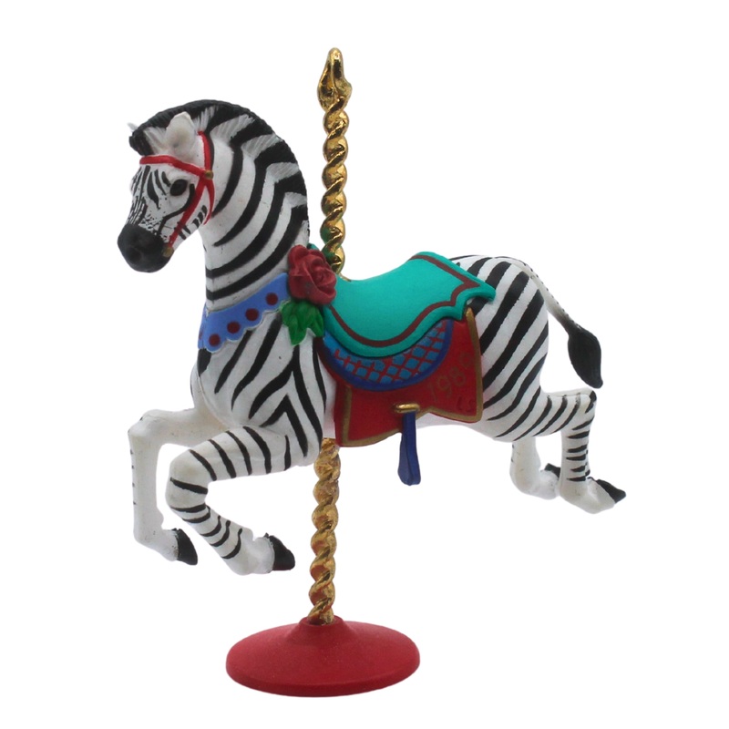 Hallmark Ornament: 1989 Carousel Zebra | QX4515