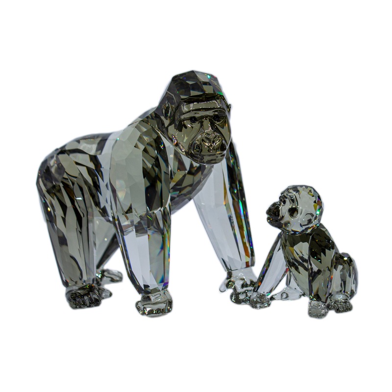 Swarovski Figurine: 952504 Gorillas Mother and Cub