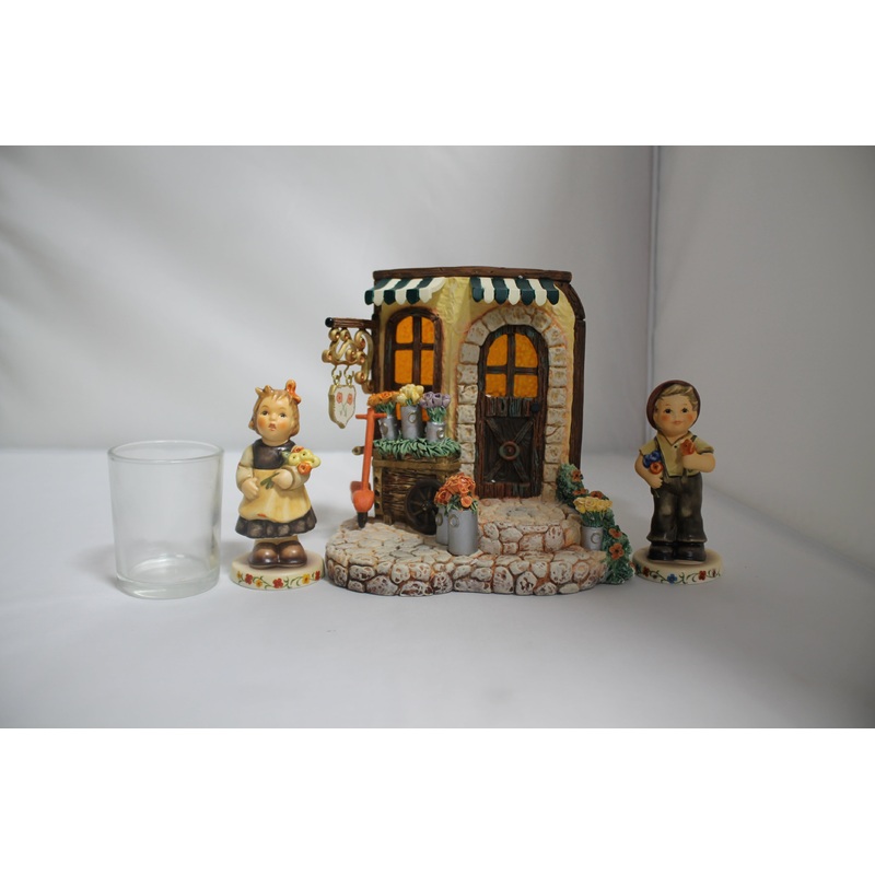 Lot of 3 Hummel: Blooming Delights Music Box & 2 Posie Figurines