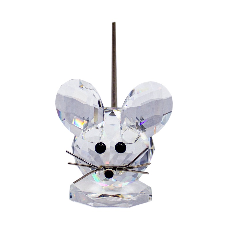 Swarovski Figurine: 010020 Small Mouse - Spring Tail Version tail