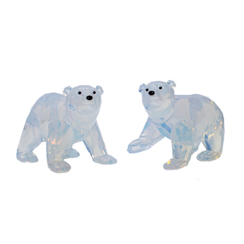 Swarovski Figurine: 1080774 White Opal Polar Bear Cubs