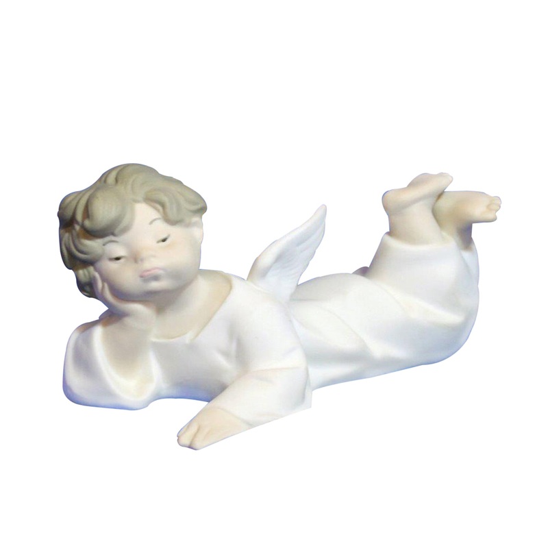 Lladr Figurine: 4541 Reclining Angel - Matte