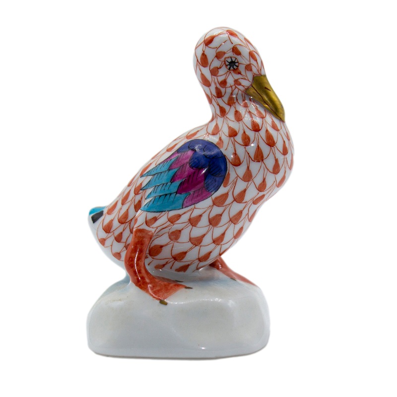 Herend Figurine: 5022 Duck -  Rust