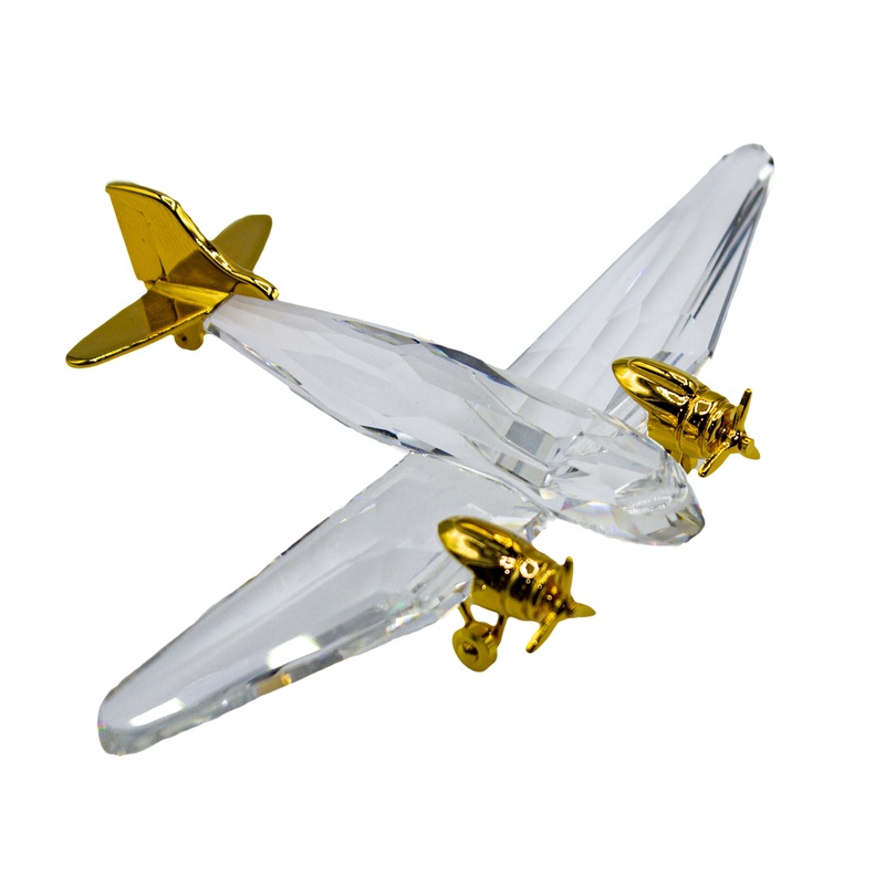 Swarovski Figurine: 220506 Airplane - Gold