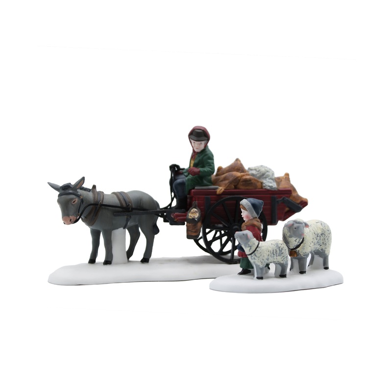Department 56: 58190 Bringing Fleeces To The Mill - Set of 2