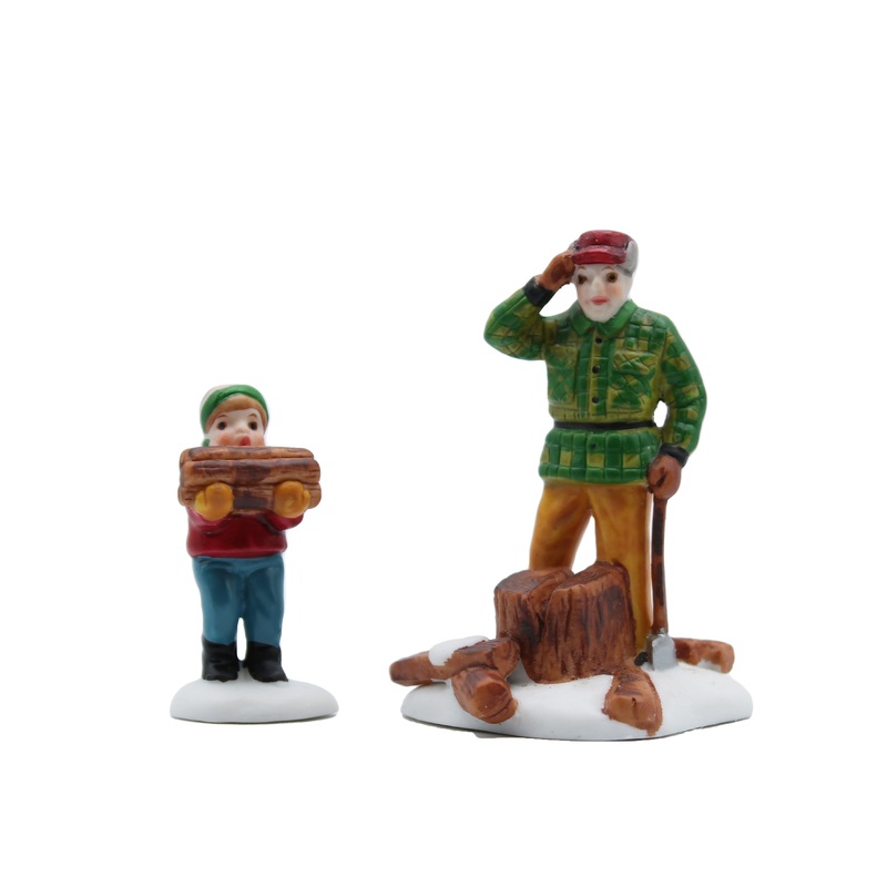 Department 56: 59862 Woodcutter and Son Set of 2 - Set of 2