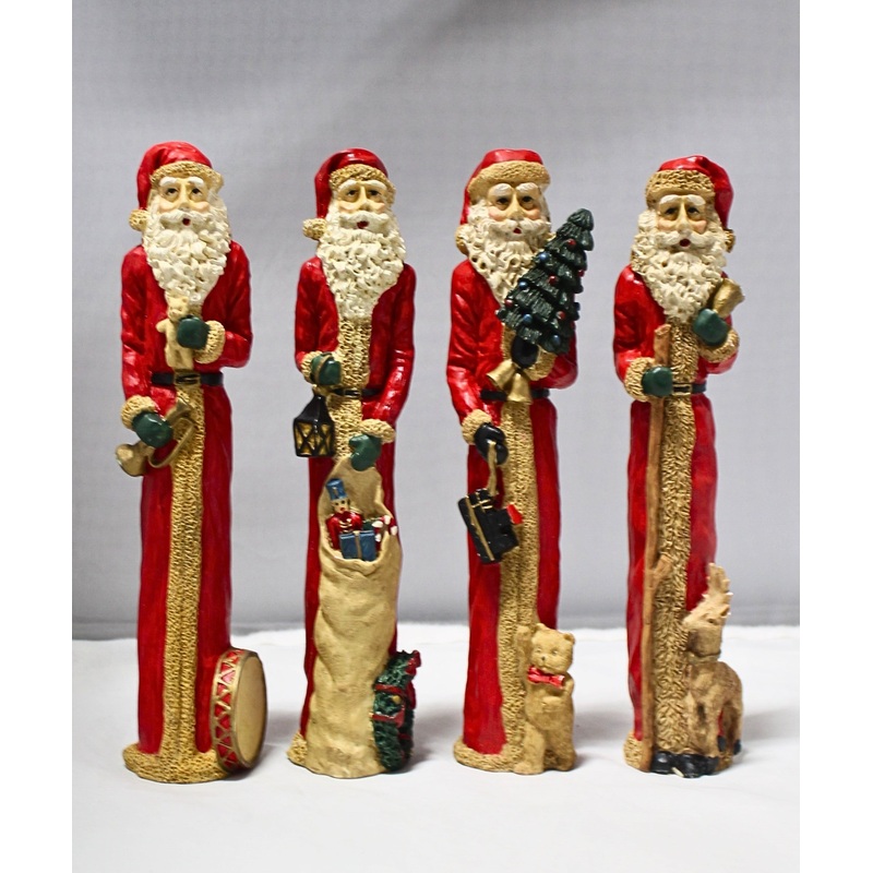 Lot of 4: Pencil Santa's