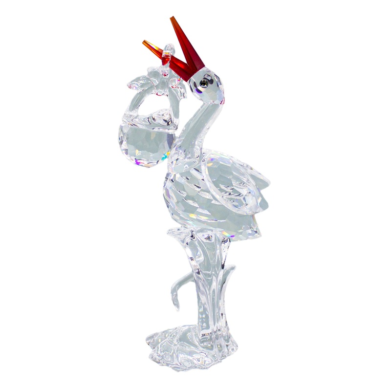 Swarovski Figurine: 659401 Stork with Baby