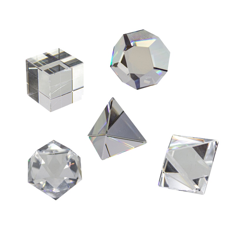 Swarovski Figurine: 664889  Platonic Bodies Clear - 5 Pieces