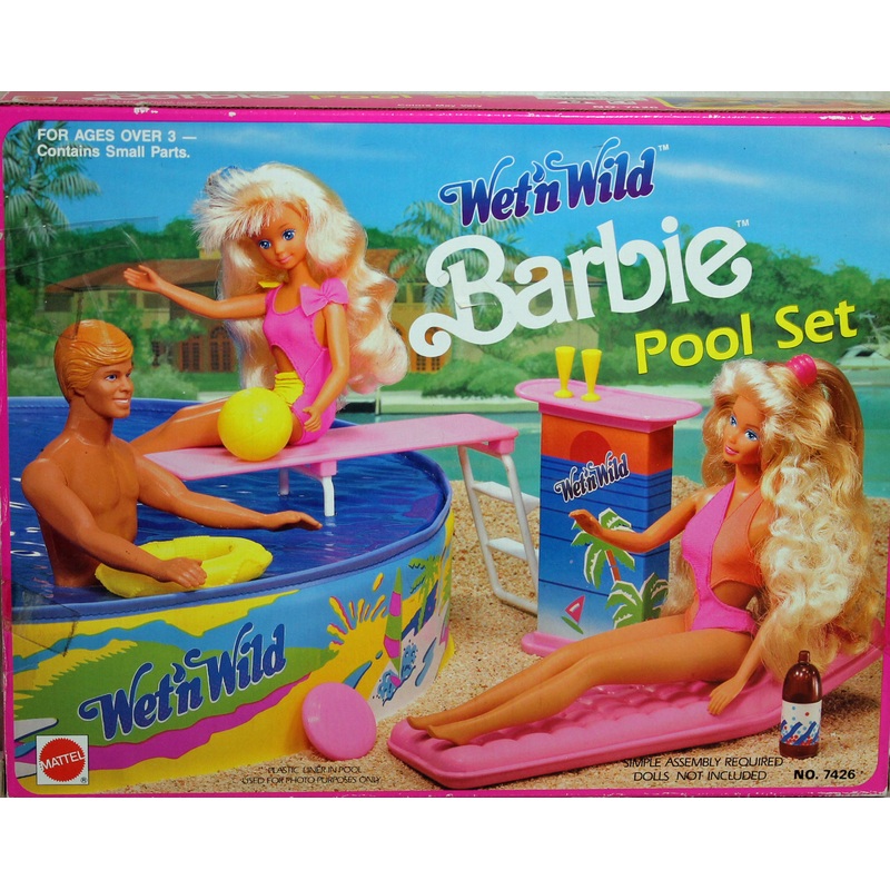 1989 Wet 'n Wild Barbie Pool Set Barbie (7426)