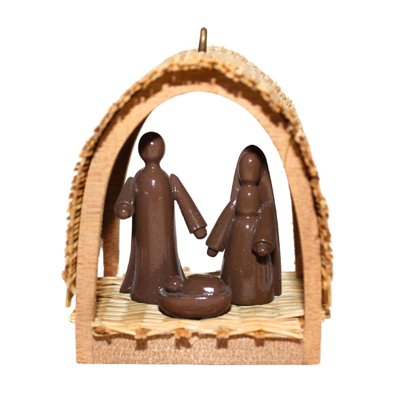 Hallmark Ornament: 1985 Miniature Creche  | QX4825