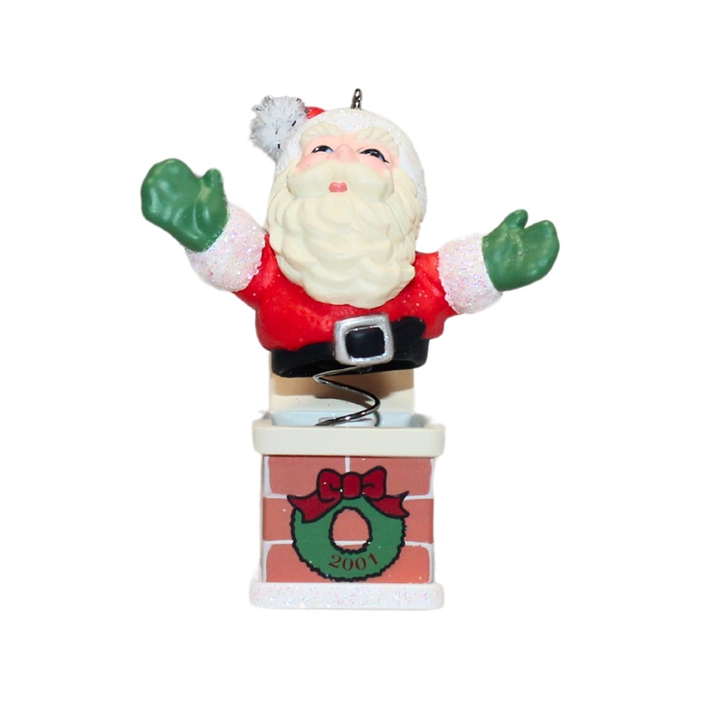Hallmark Ornament: 2001 Springing Santa | QX8085