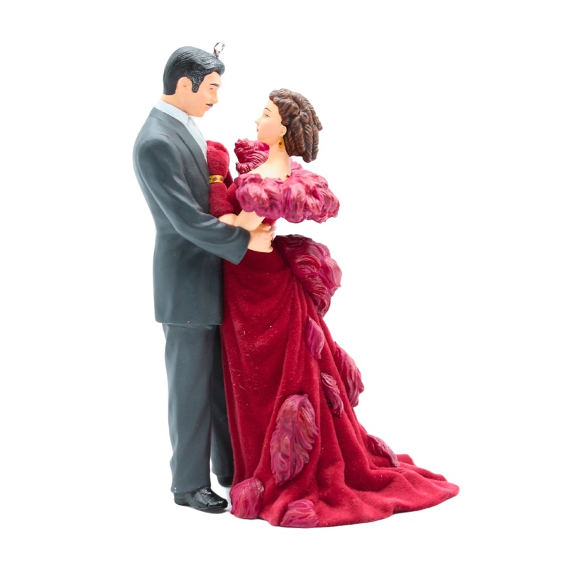 Hallmark Ornament: 2005 Scarlett O'Hara and Rhett Butler | QXI6015 | Burgundy Dress