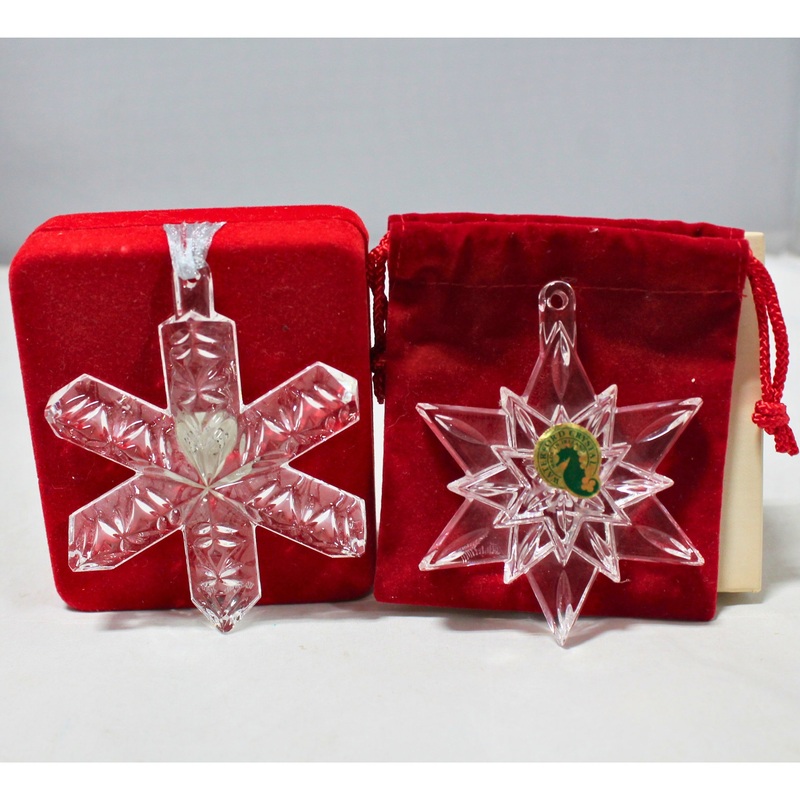 Lot of 2: Waterford Snowflake Ornaments