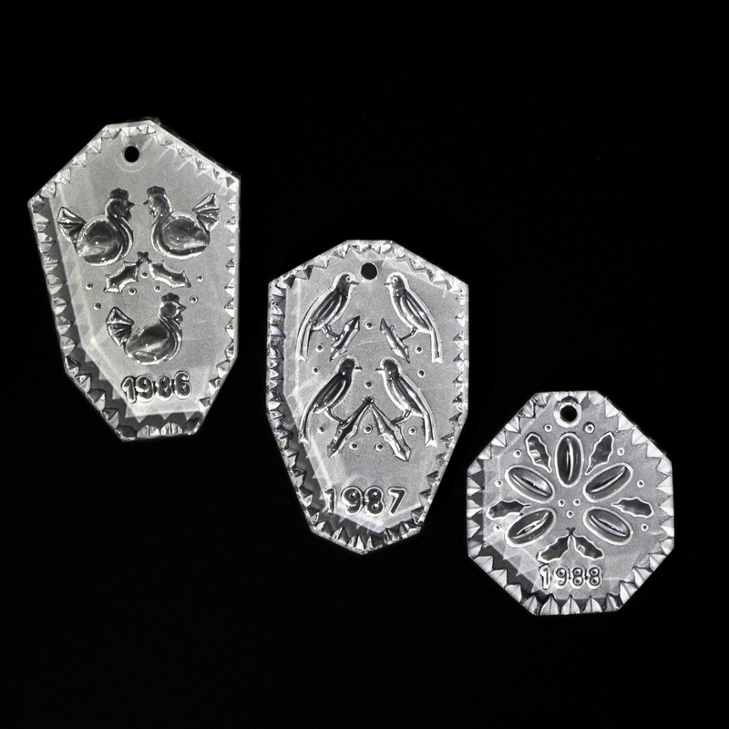 Lot of 3: 1986-1988 Waterford Crystal Ornaments