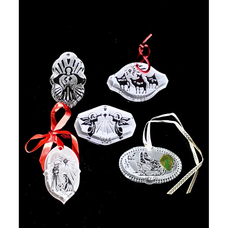 Waterford Crystal: Christmas Ornament Lot of 5, 4"