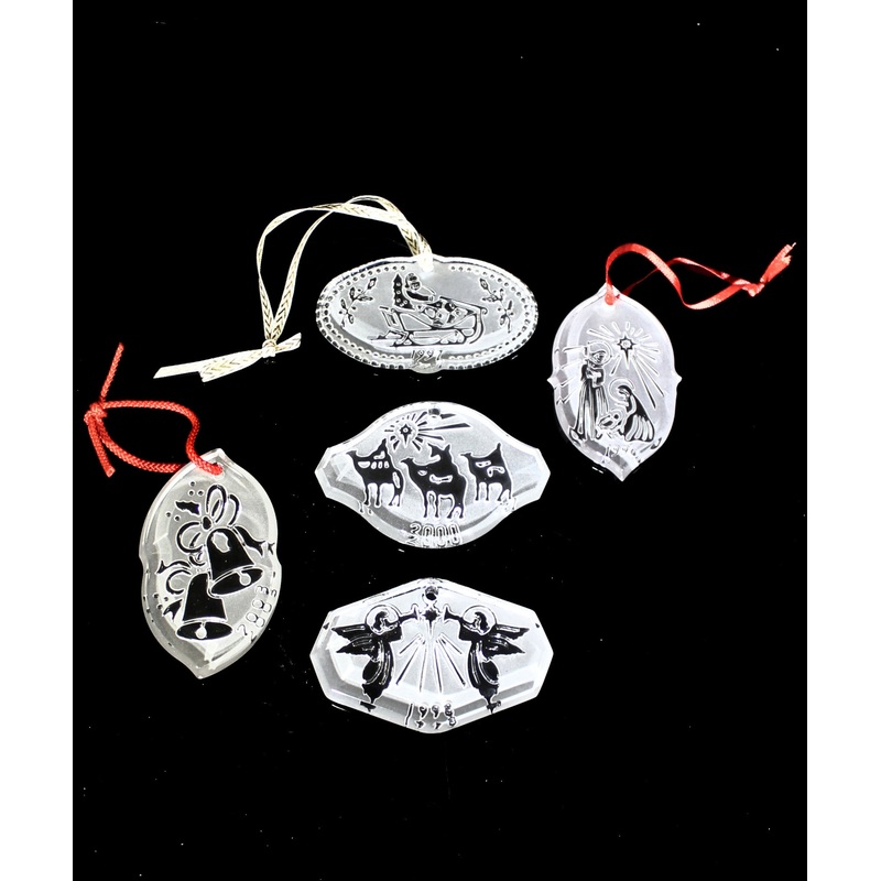 Waterford Crystal: Christmas Ornament Lot of 5, 5"