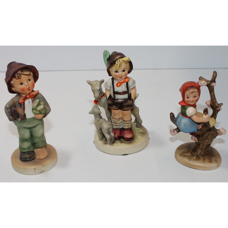 Hummel Figurine Lot Goat Herder, Lost stocking, Apple Tree Girl  (AP 1591 )