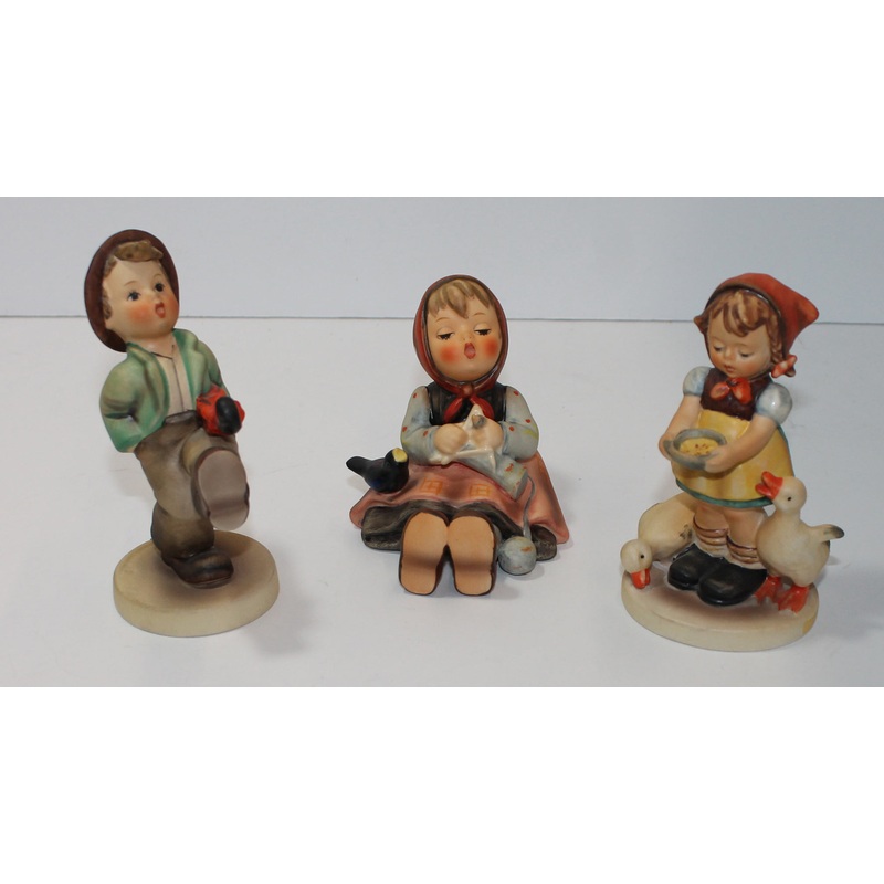 Hummel Figurine Lot Happy Pastime, Happy Travler, Be Patient  (AP 1592 )