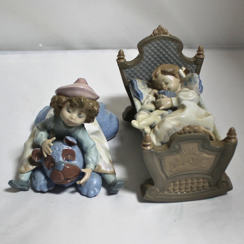 Lot of 2 Lladro Figurines| Giddy Up & Rock A Bye Baby | Please Read