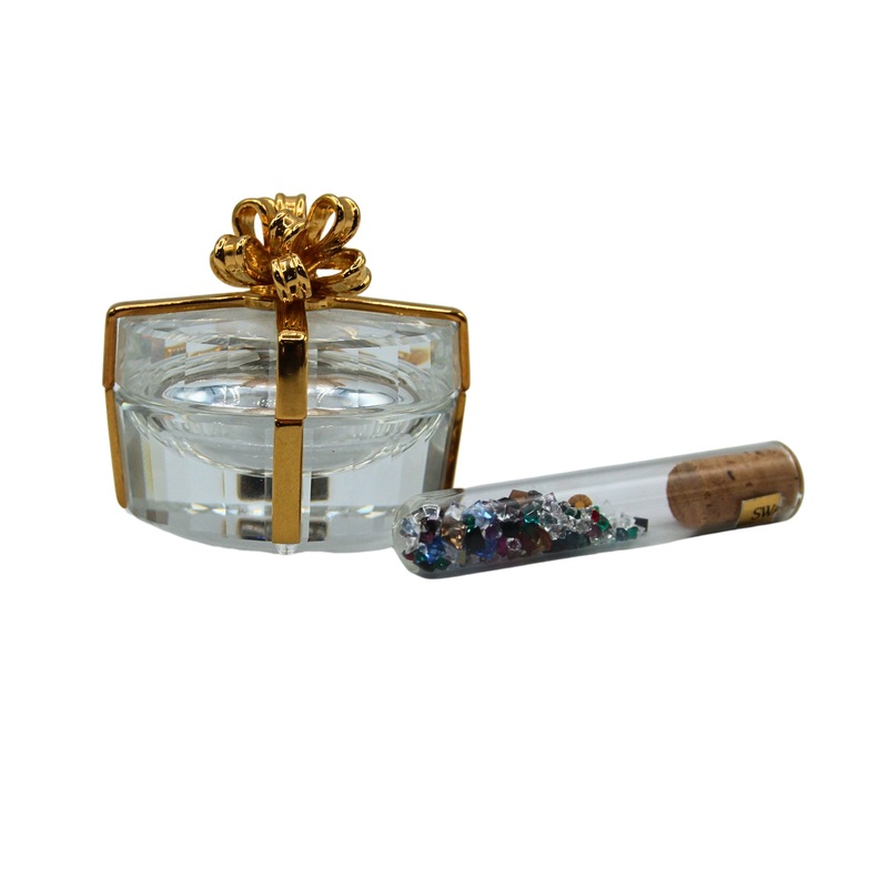 Swarovski Figurine: 210827 Gold Jewelry Box Gift