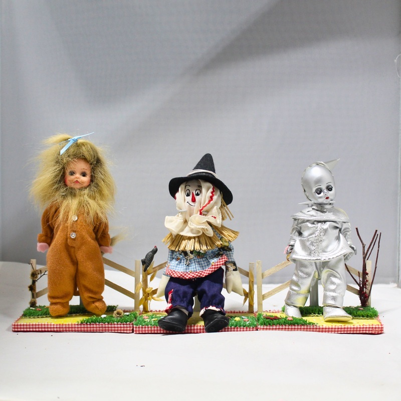 Lot of 3: Madame Alexander Wizard of Oz, Cowardly Lion, Tin Man, and Scarecrow
