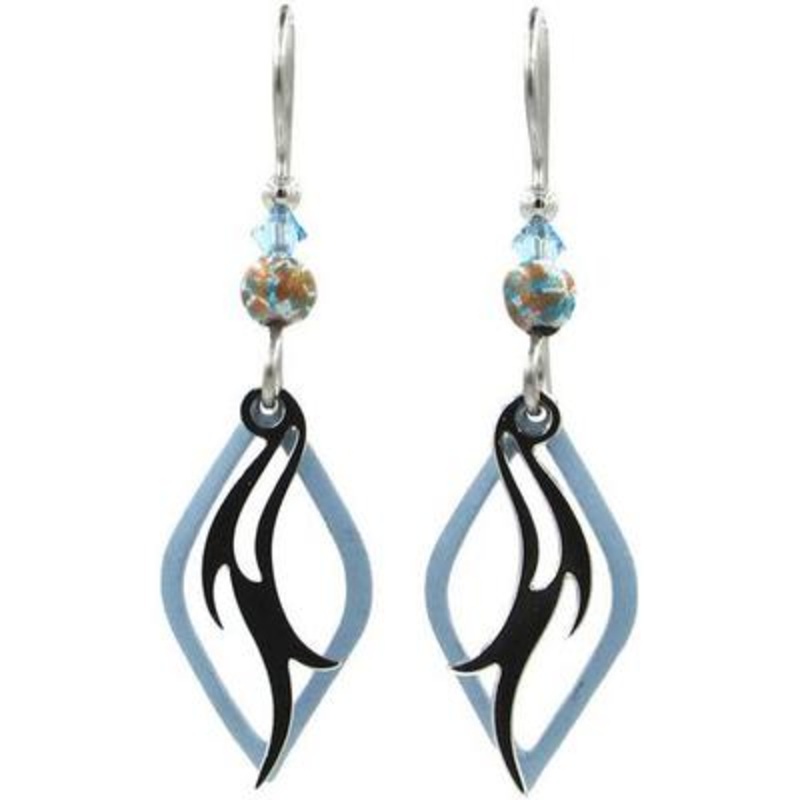 Blue Multi Open Layered Earrings