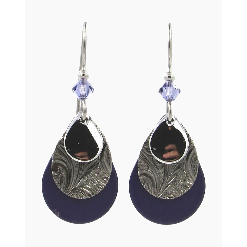 Classic Statements Teardrop Purple Earrings