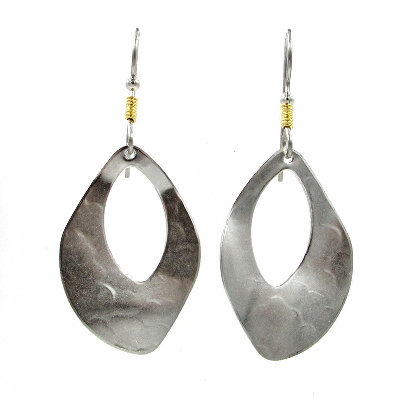 Hammered Texture Teardrops Earrings